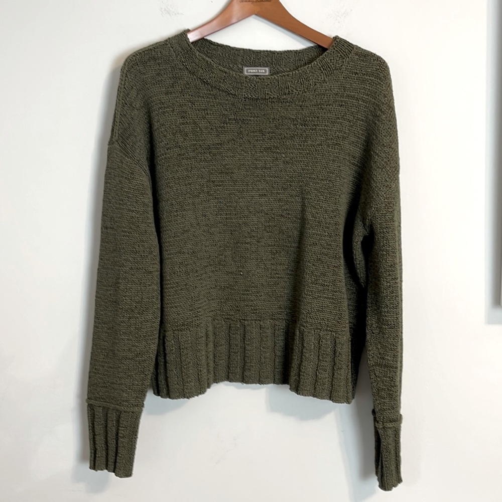 J. Crew Olive Green Crew Neck Sweater